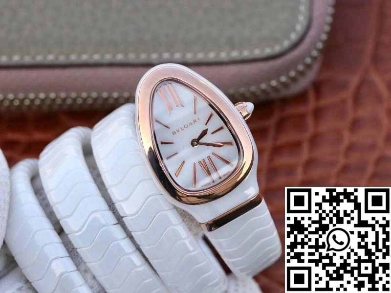 Bvlgari Serpenti Spiga Watch 102886 BV Factory Rose Gold No Diamond