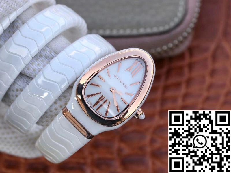 Bvlgari Serpenti Spiga Watch 102886 BV Factory Rose Gold No Diamond