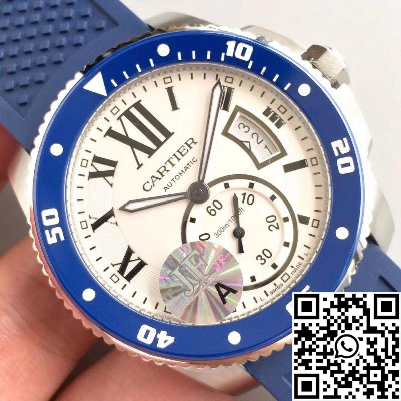Calibre De Cartier Diver 42MM WSCA0011 JF Factory White Dial