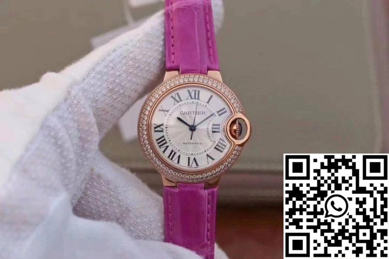 Cartier Ballon Bleu 36MM Rose Gold V9 Factory Silver Dial