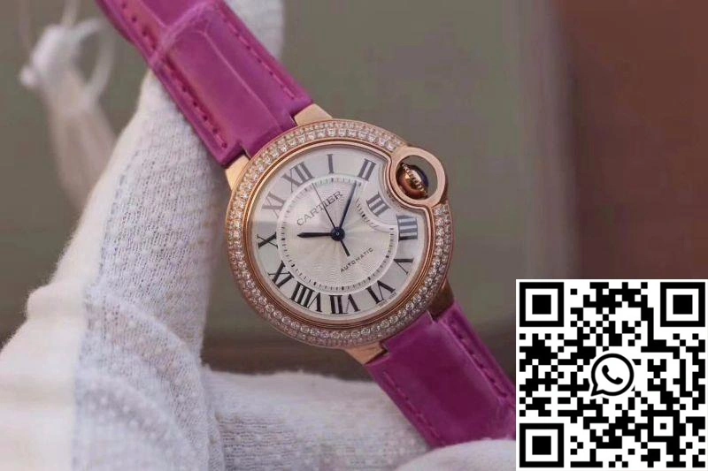Cartier Ballon Bleu 36MM Rose Gold V9 Factory Silver Dial