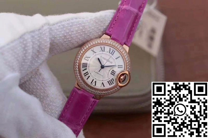 Cartier Ballon Bleu 36MM Rose Gold V9 Factory Silver Dial