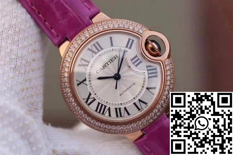 Cartier Ballon Bleu 36MM Rose Gold V9 Factory Silver Dial