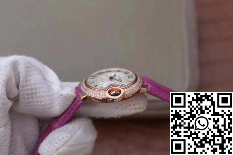 Cartier Ballon Bleu 36MM Rose Gold V9 Factory Silver Dial