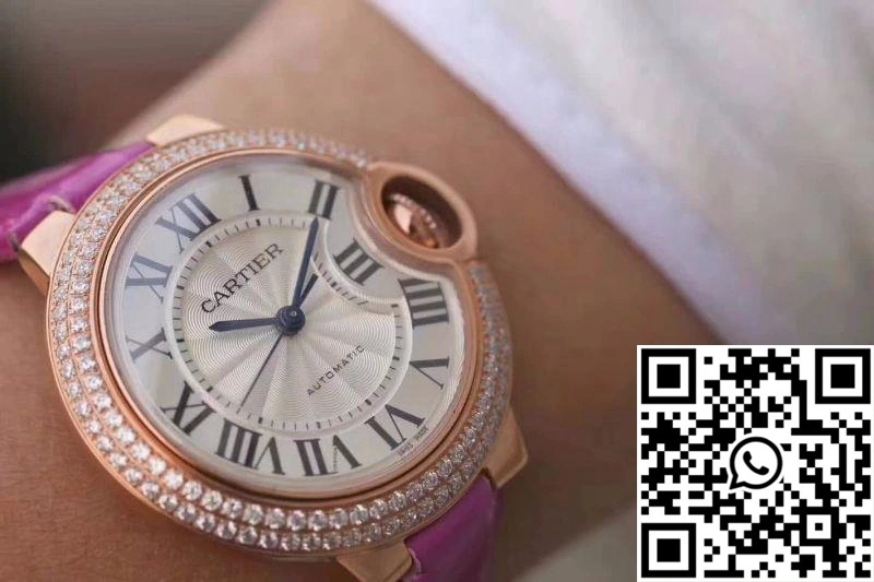 Cartier Ballon Bleu 36MM Rose Gold V9 Factory Silver Dial