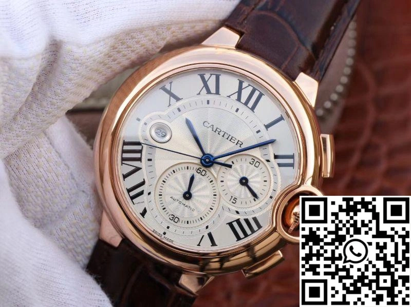 Cartier Ballon Bleu Chronograph W6920074 ZF Factory Silver Dial