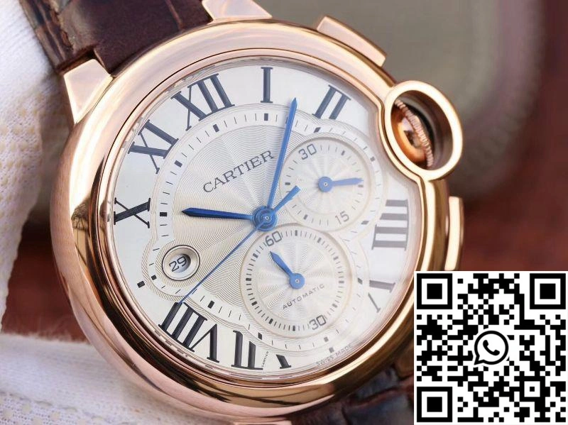 Cartier Ballon Bleu Chronograph W6920074 ZF Factory Silver Dial