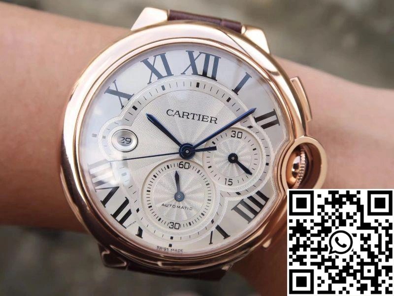 Cartier Ballon Bleu Chronograph W6920074 ZF Factory Silver Dial