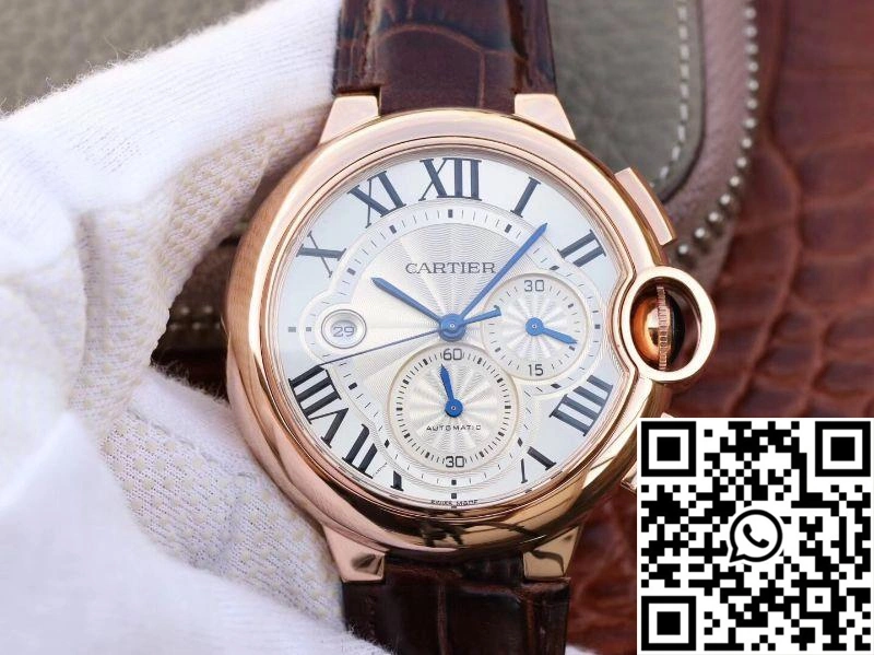 Cartier Ballon Bleu Chronograph W6920074 ZF Factory Silver Dial