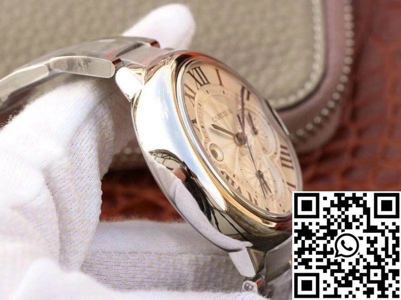Cartier Ballon Bleu Chronograph W6920076 ZF Factory Silver Dial
