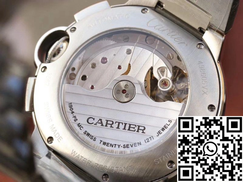 Cartier Ballon Bleu Chronograph W6920076 ZF Factory Silver Dial