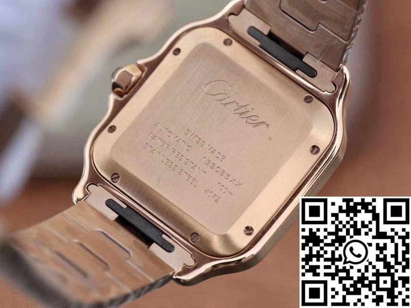 Cartier De Santos 40mm BV Factory 18K Rose Gold Case White Dial