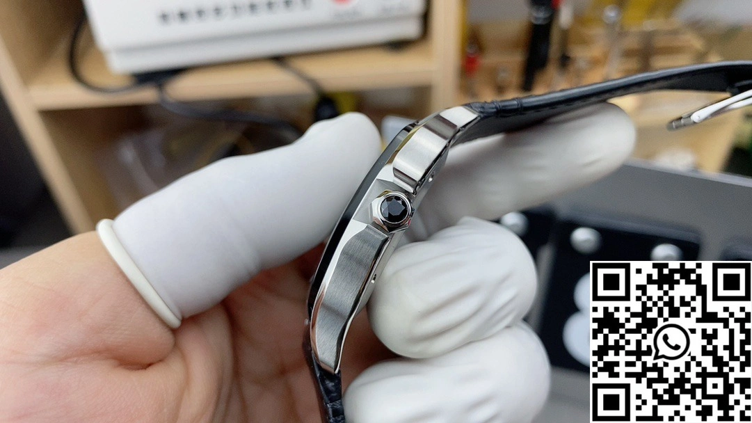 Cartier De Santos CRWSSA0037 BV Factory Grey Dial Leather Band