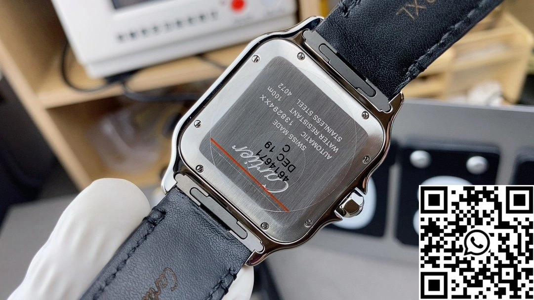 Cartier De Santos CRWSSA0037 BV Factory Grey Dial Leather Band