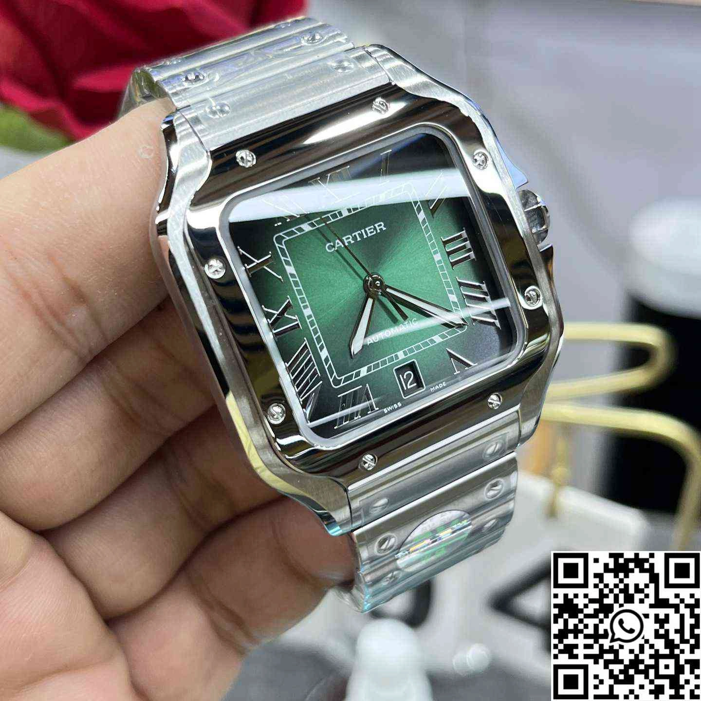 Cartier De Santos CRWSSA0061 BV Factory Green Dial