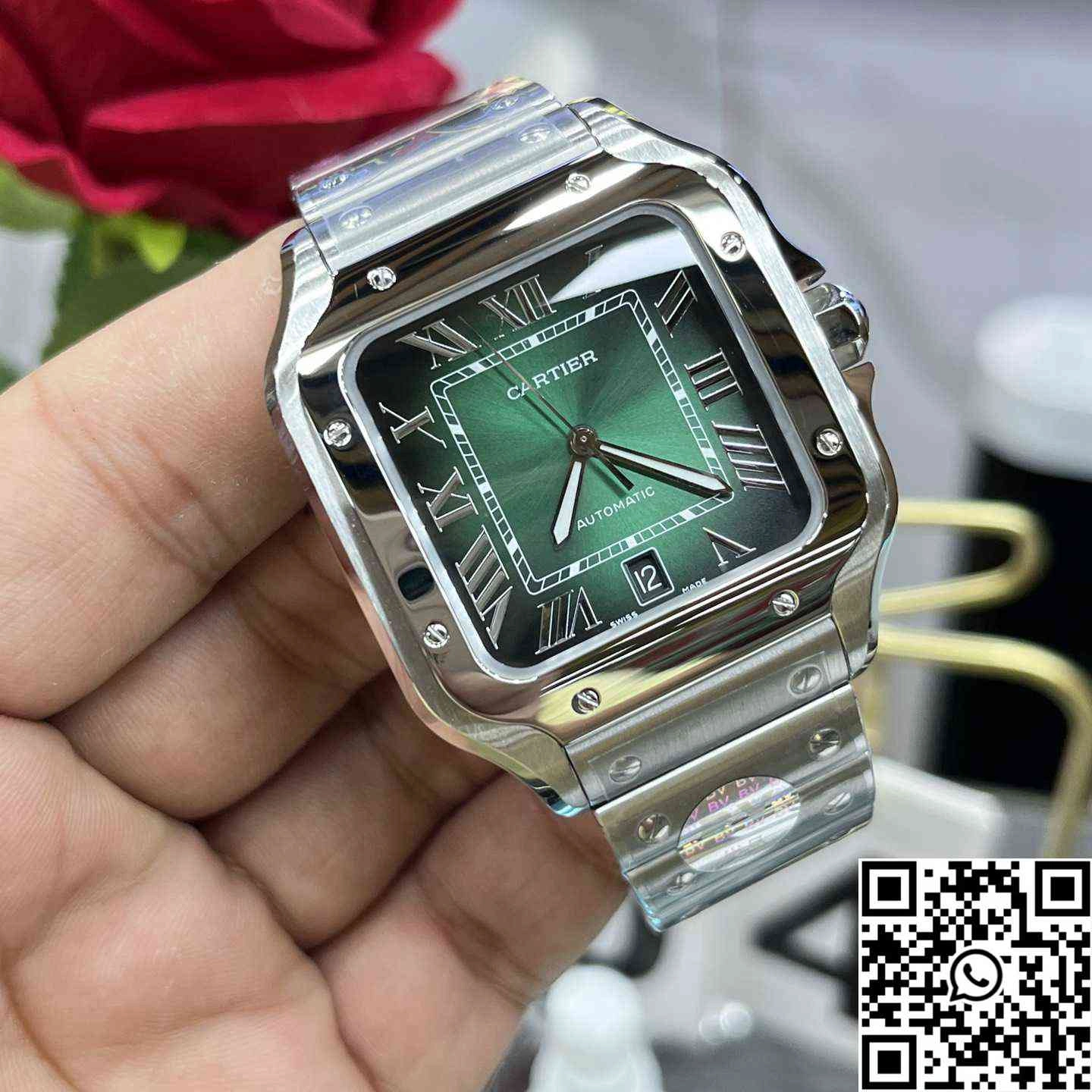 Cartier De Santos CRWSSA0061 BV Factory Green Dial