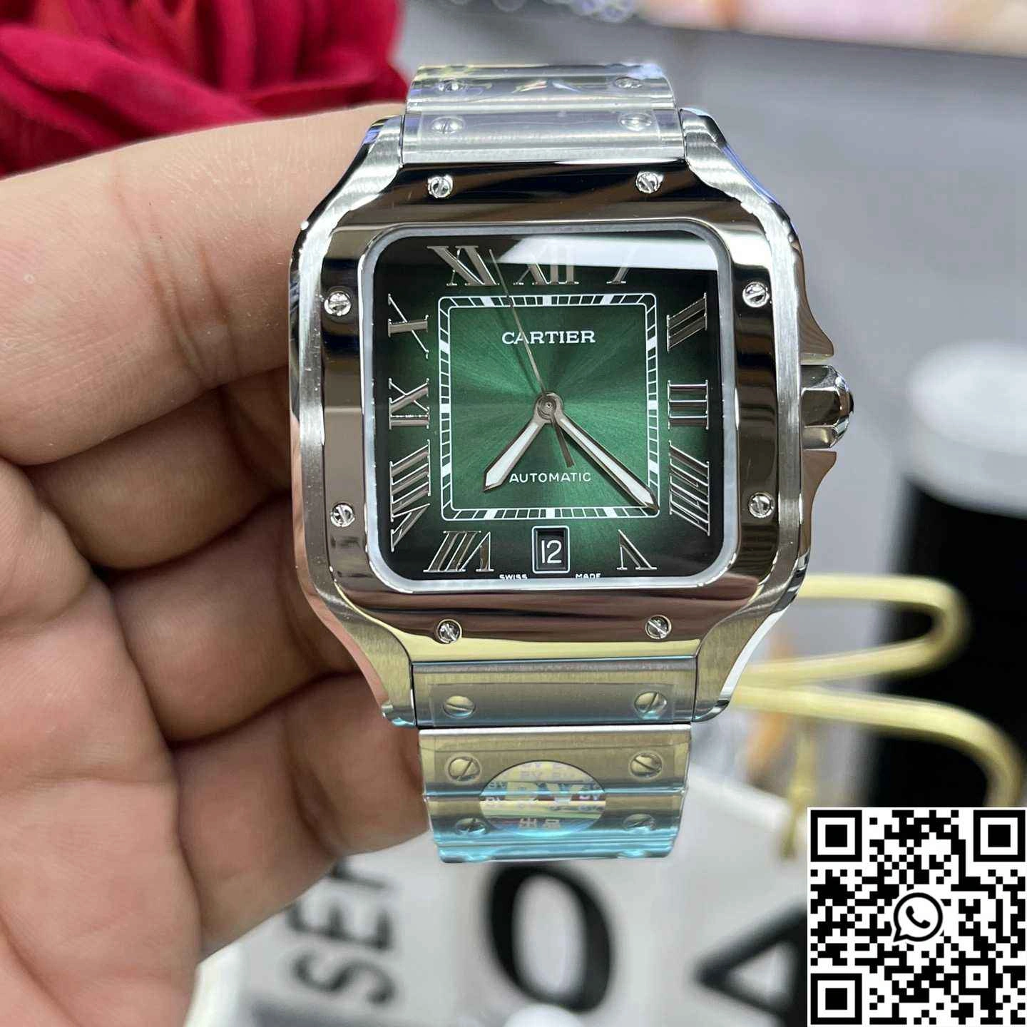 Cartier De Santos CRWSSA0061 BV Factory Green Dial