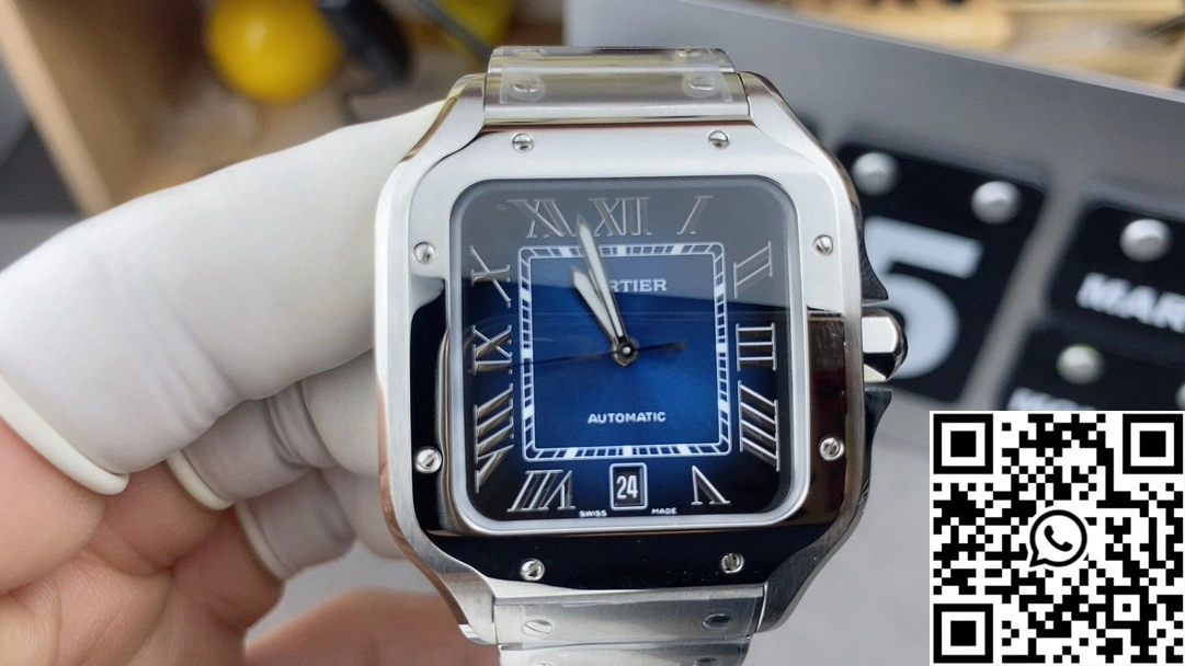 Cartier De Santos CRWSSA0071 BV Factory Blue Dial