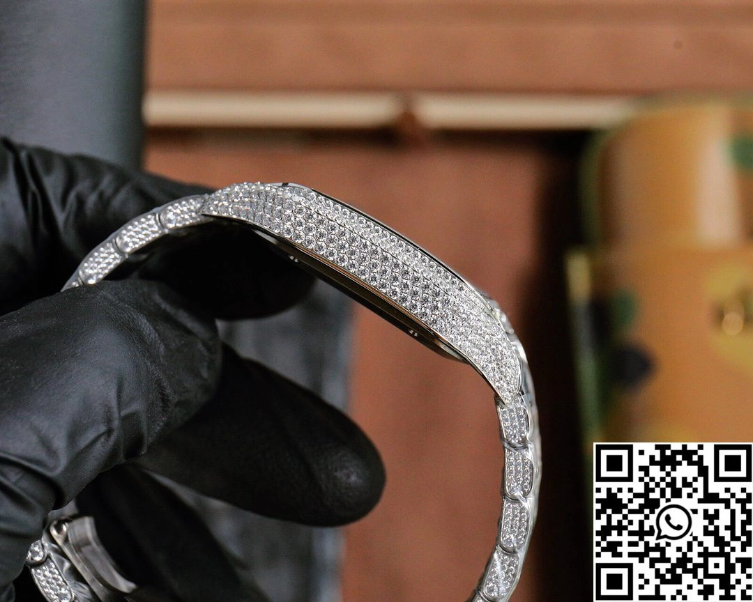 Cartier De Santos Full Diamond AMG Factory White Dial