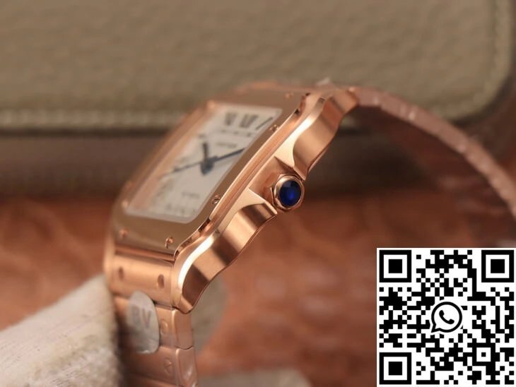 Cartier De Santos WSSA0010 BV Factory 18K Rose Gold White Dial