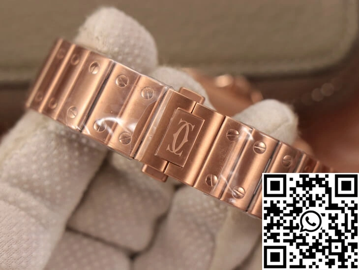 Cartier De Santos WSSA0010 BV Factory 18K Rose Gold White Dial