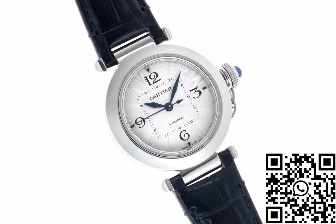 Cartier Pasha CRWGPA0018 AF Factory 30mm Silver Dial Black Leather Band