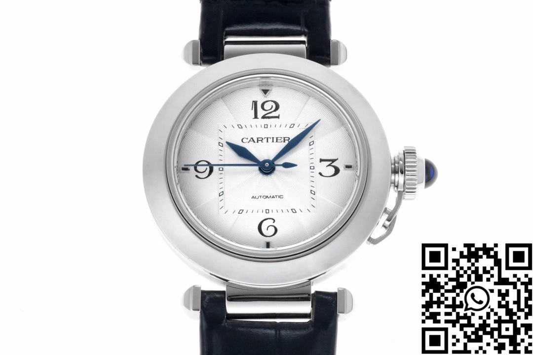 Cartier Pasha CRWGPA0018 AF Factory 30mm Silver Dial Black Leather Band