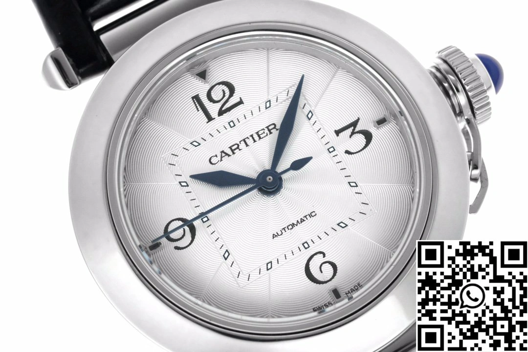 Cartier Pasha CRWGPA0018 AF Factory 30mm Silver Dial Black Leather Band
