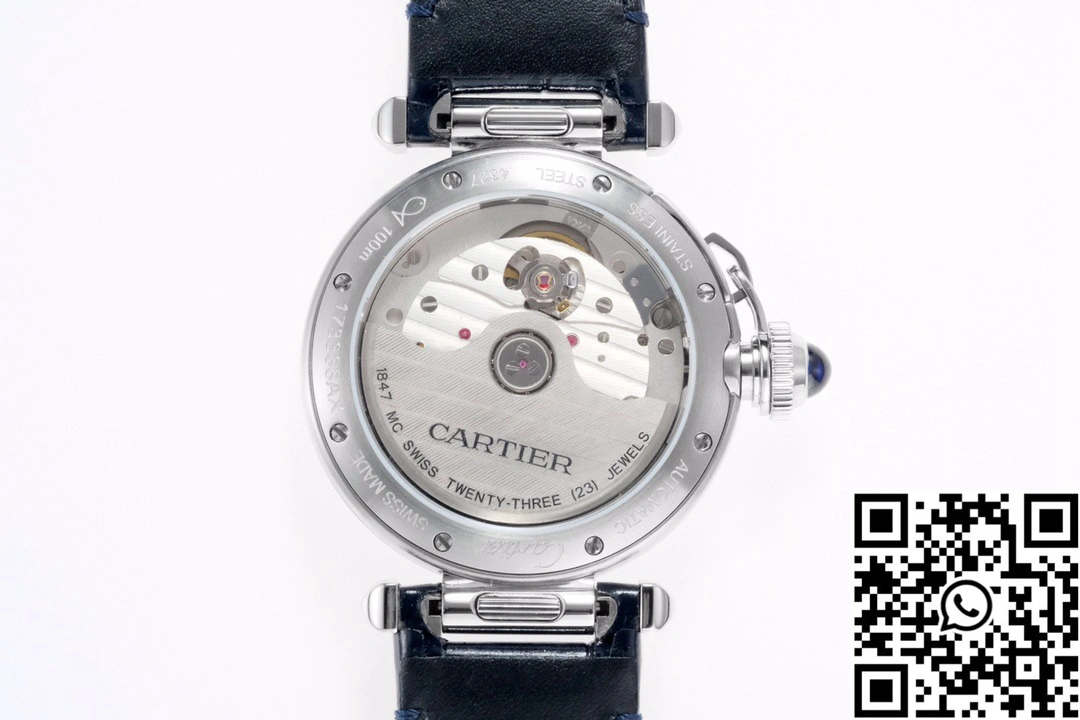 Cartier Pasha CRWGPA0018 AF Factory 30mm Silver Dial Black Leather Band