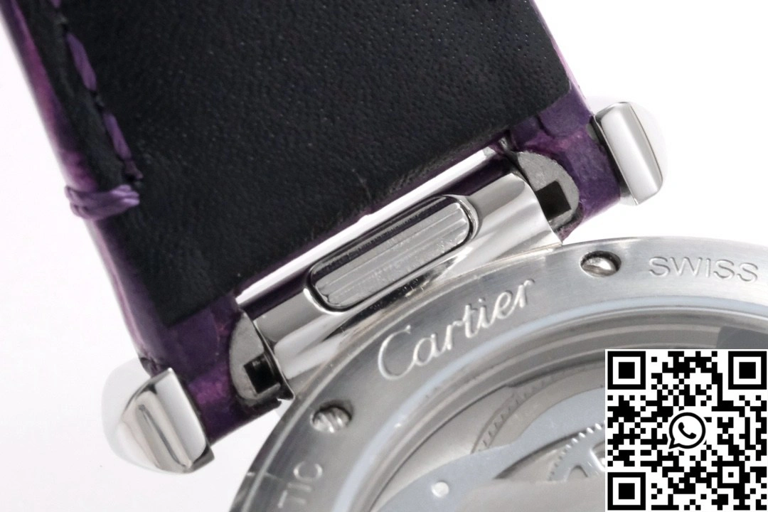Cartier Pasha CRWGPA0018 AF Factory 30mm Silver Dial Purple Leather Band