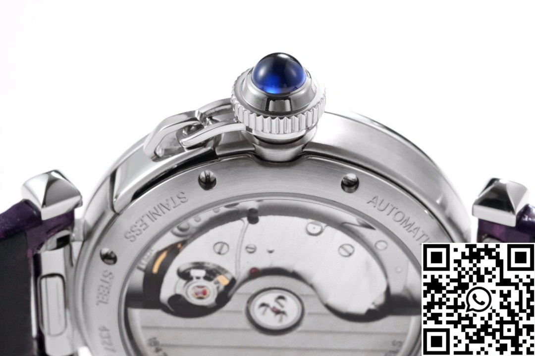 Cartier Pasha CRWGPA0018 AF Factory 30mm Silver Dial Purple Leather Band