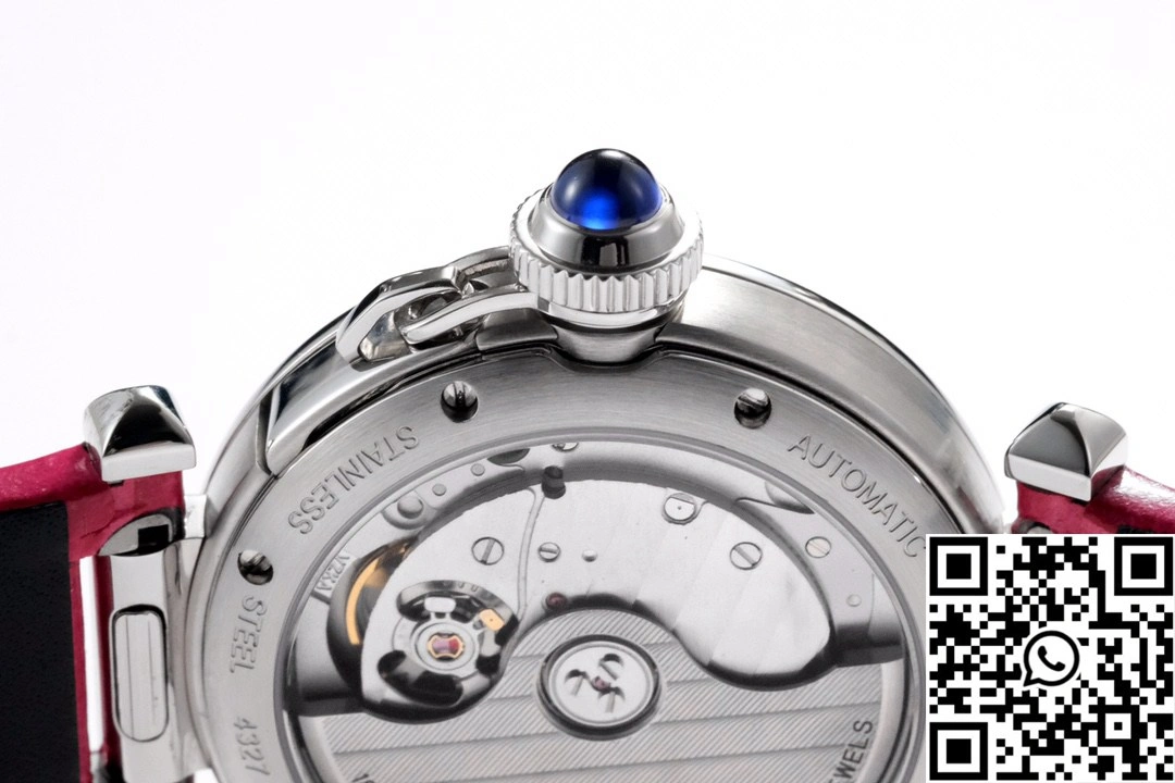 Cartier Pasha CRWGPA0018 AF Factory 30mm Silver Dial Red Leather Band