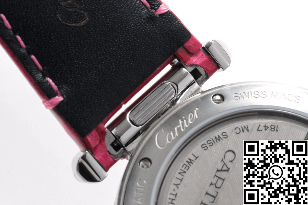 Cartier Pasha CRWGPA0018 AF Factory 30mm Silver Dial Red Leather Band