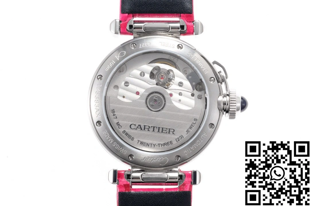 Cartier Pasha CRWGPA0018 AF Factory 30mm Silver Dial Red Leather Band