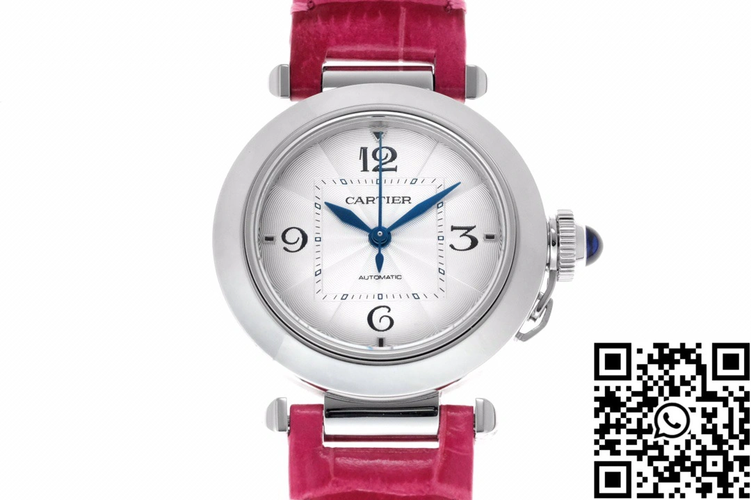 Cartier Pasha CRWGPA0018 AF Factory 30mm Silver Dial Red Leather Band