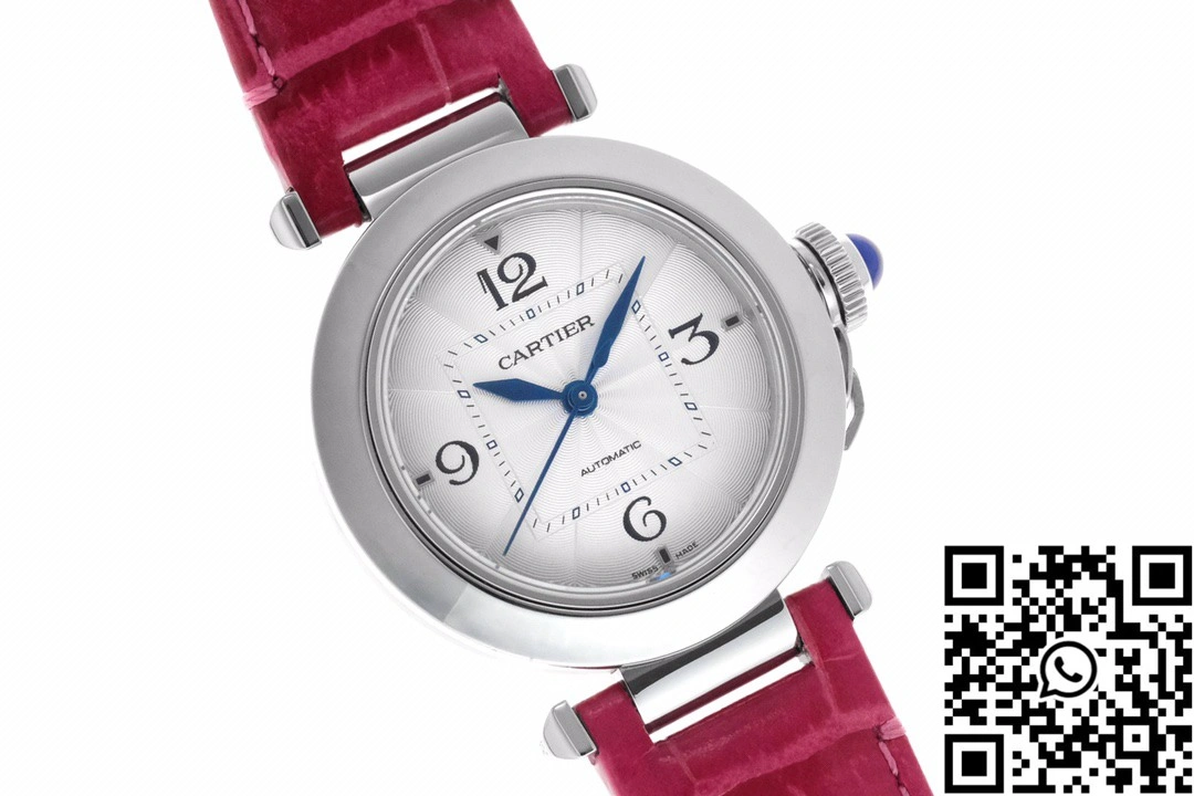 Cartier Pasha CRWGPA0018 AF Factory 30mm Silver Dial Red Leather Band