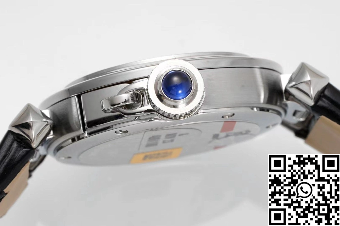 Cartier Pasha CRWGPA0018 AF Factory 30mm Silver Dial Stainless Steel Black Leather Band