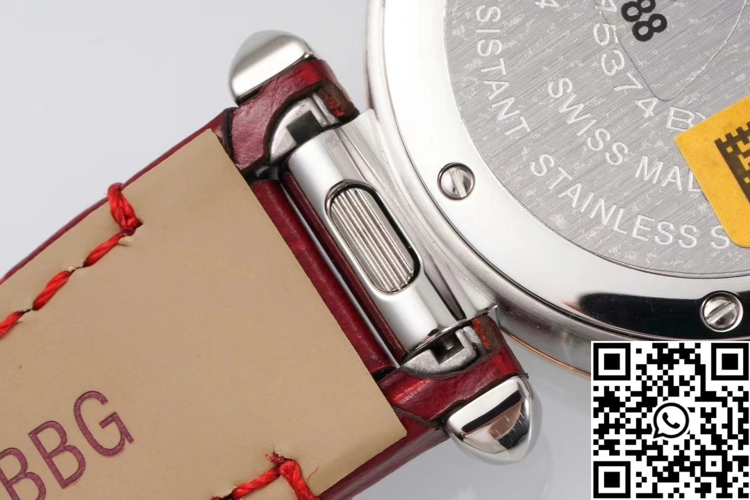 Cartier Pasha WJPA0017 AF Factory 30mm Rose Gold White Dial Diamond Bezel Red Strap