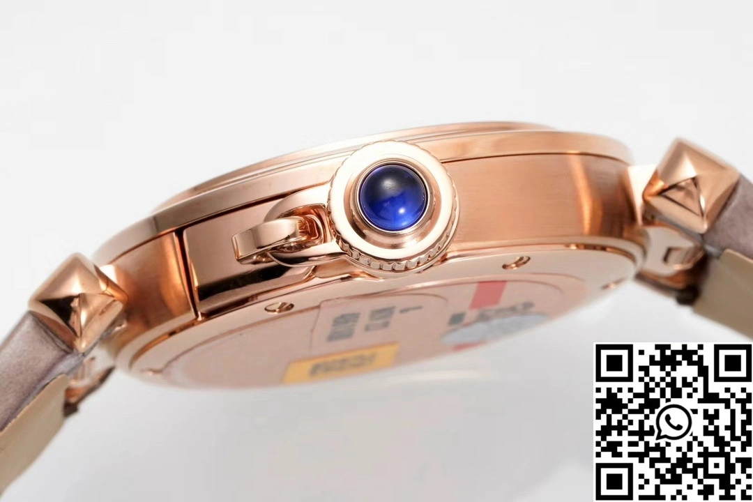 Cartier Pasha WJPA0017 AF Factory 30mm Rose Gold White Dial Diamond Bezel White Strap