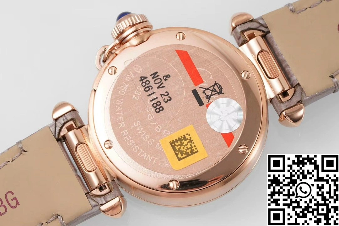 Cartier Pasha WJPA0017 AF Factory 30mm Rose Gold White Dial Diamond Bezel