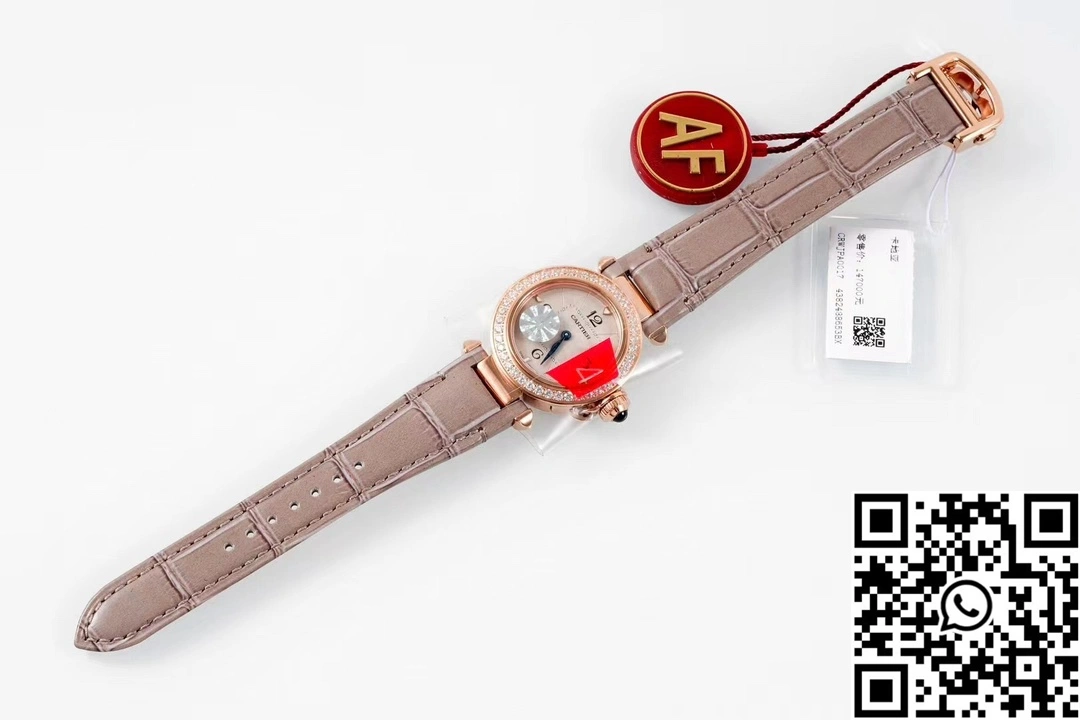 Cartier Pasha WJPA0017 AF Factory 30mm Rose Gold White Dial Diamond Bezel