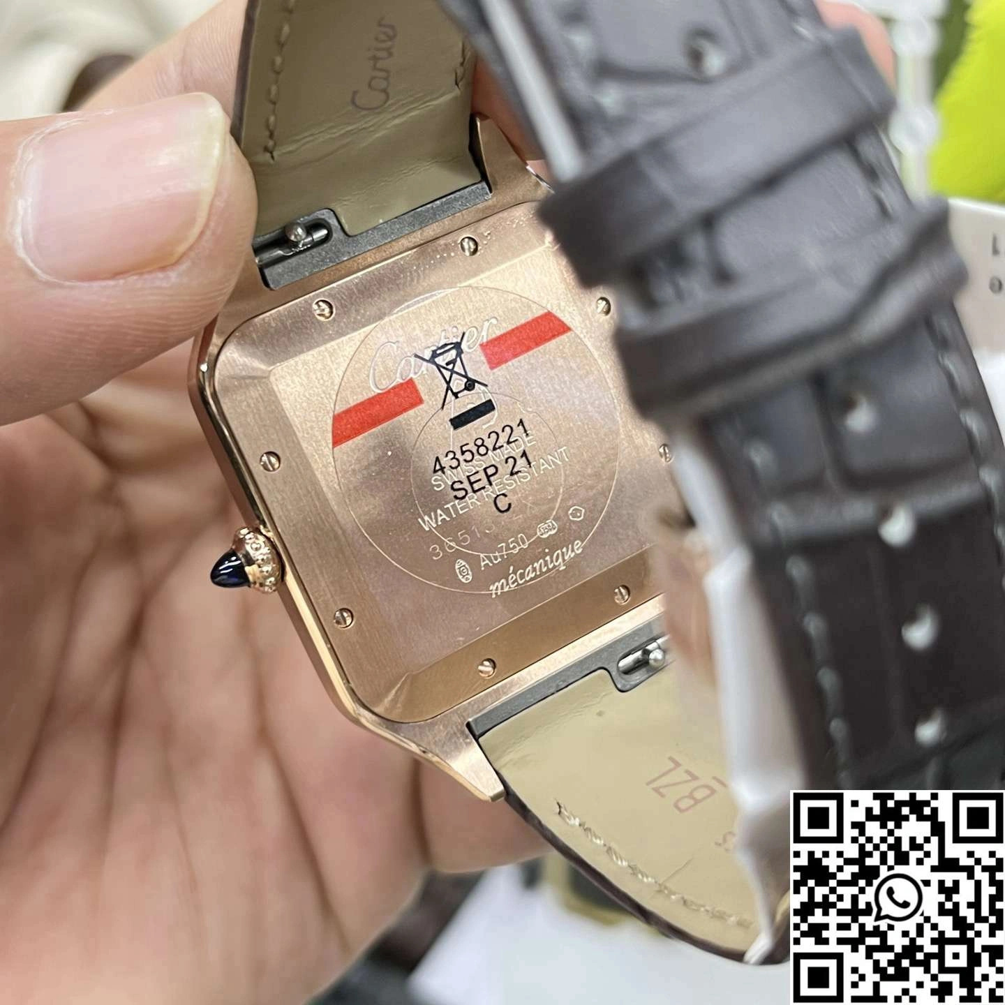Cartier Santos Dumont CRWGSA0032 F1 Factory Rose Gold Silver Dial