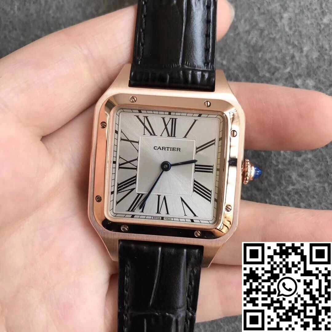 Cartier Santos WGSA0021 Rose Gold Silver Dial