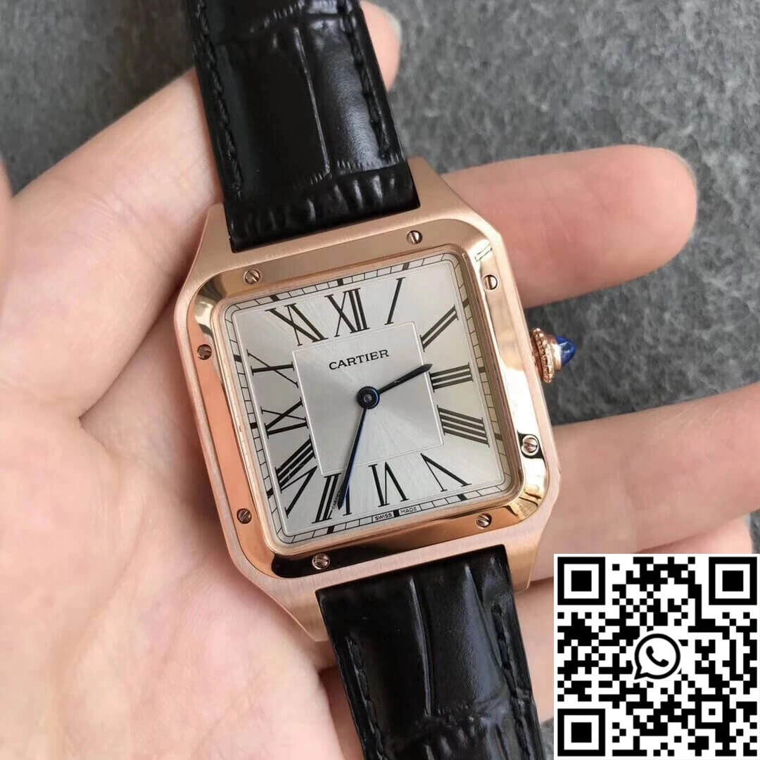 Cartier Santos WGSA0021 Rose Gold Silver Dial