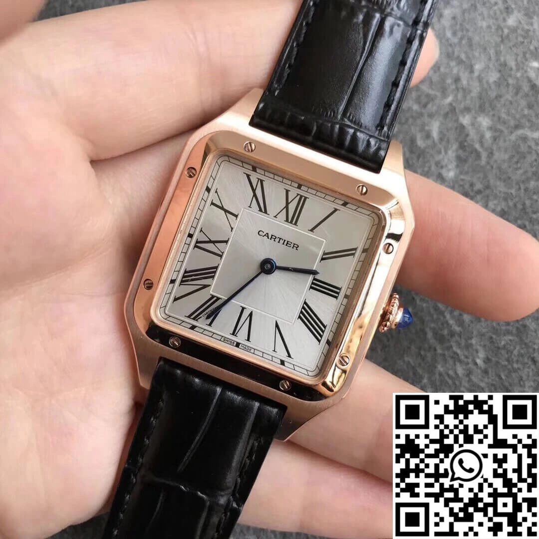 Cartier Santos WGSA0021 Rose Gold Silver Dial