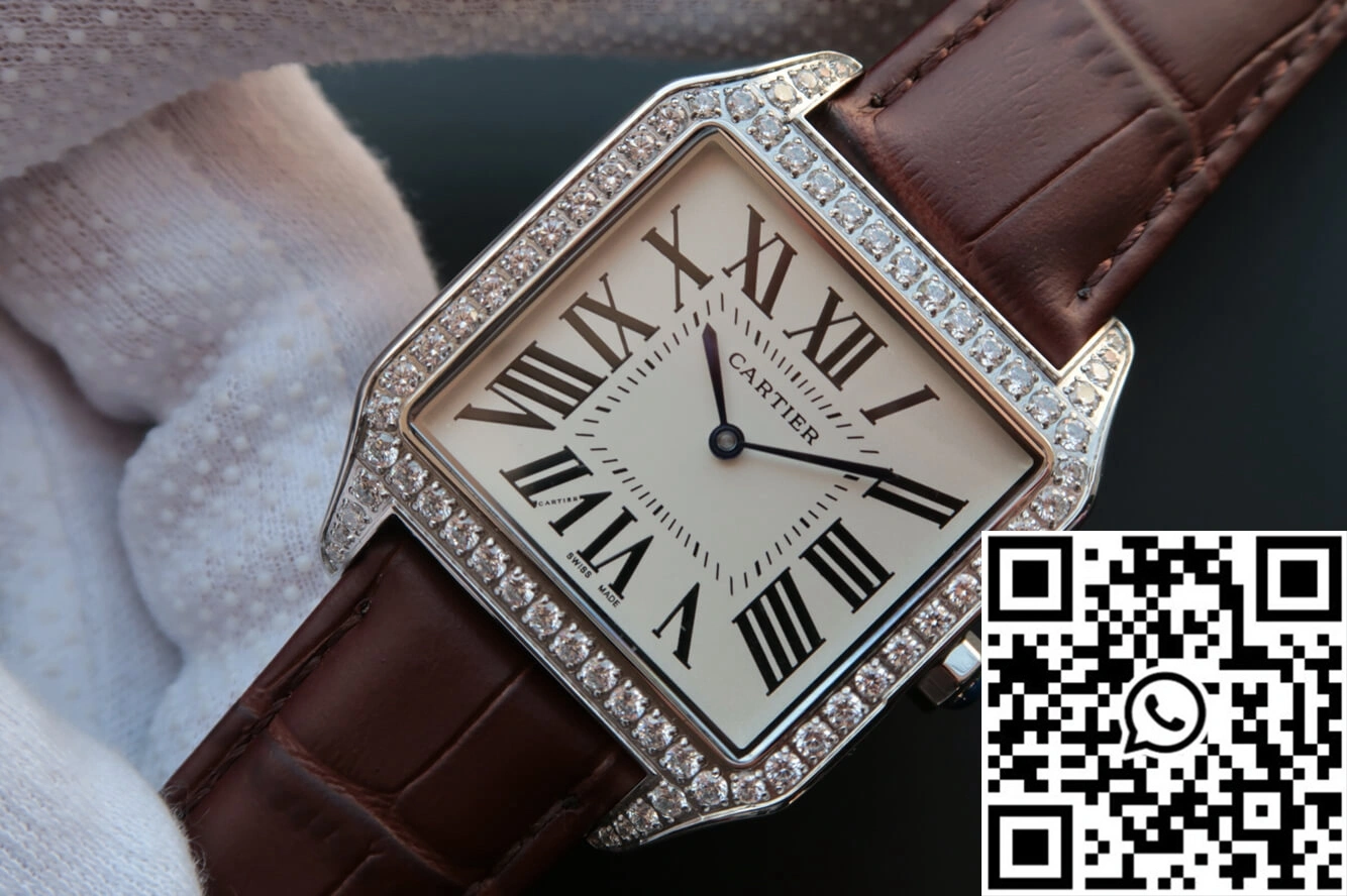 Cartier Santos WH100651 V6 Factory White Dial