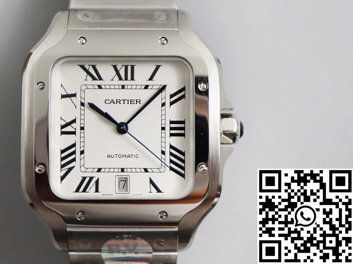 Cartier Santos WSSA0009 BV Factory White Dial
