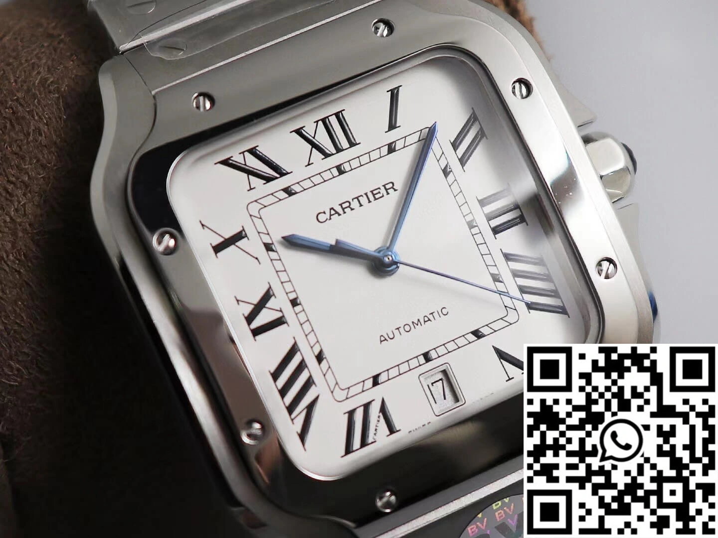 Cartier Santos WSSA0009 BV Factory White Dial