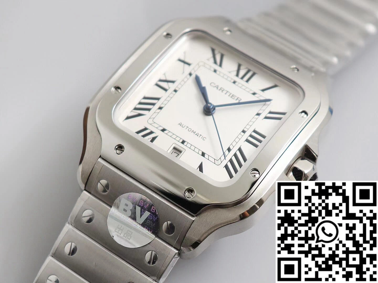 Cartier Santos WSSA0009 BV Factory White Dial