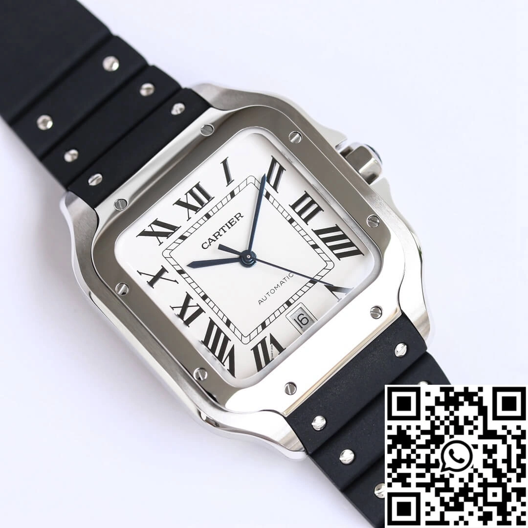 Cartier Santos WSSA0018 GF Factory V2 Rubber Strap White Dial